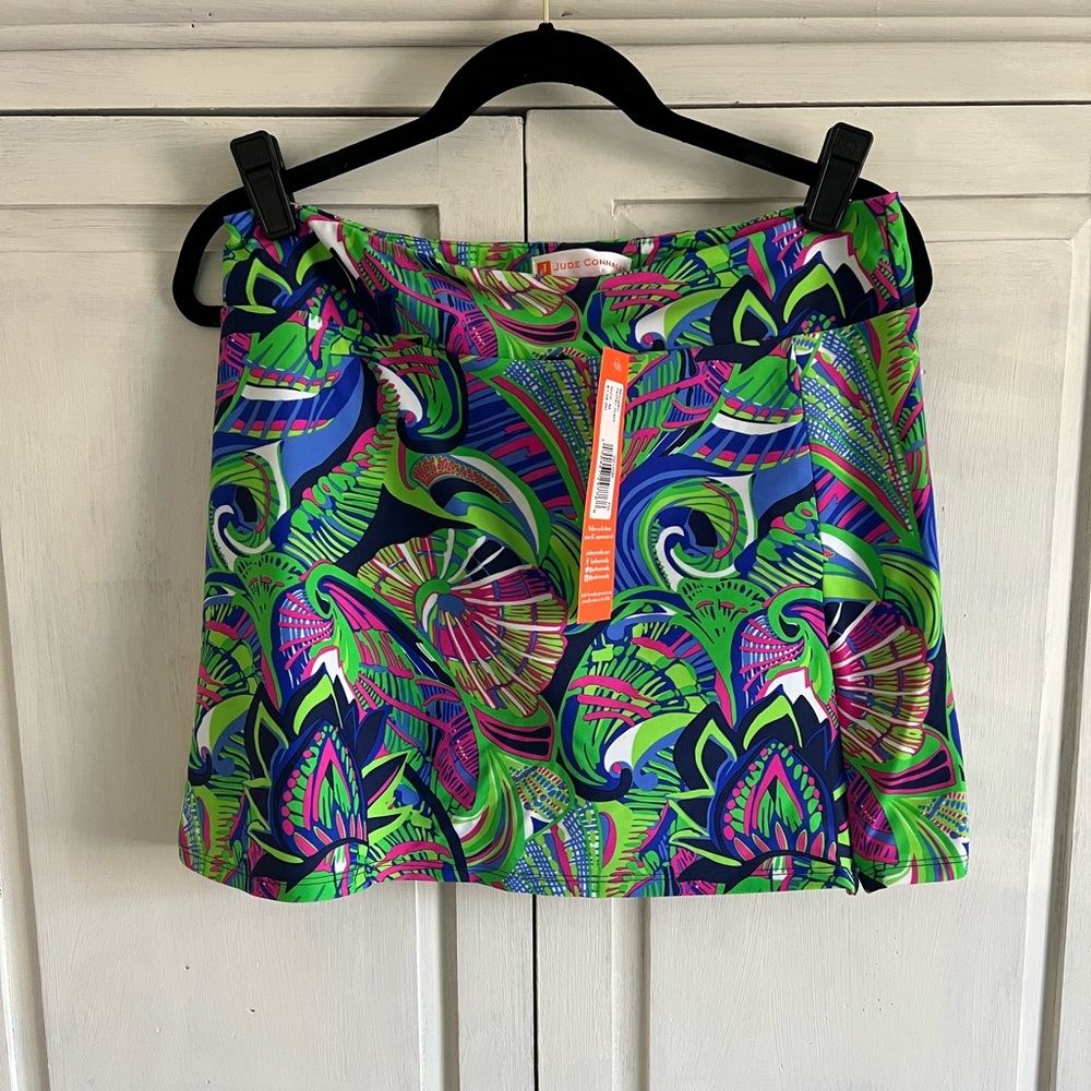 Jude Connally Morgan Skort, M, Fanfair Grass pattern, NWT